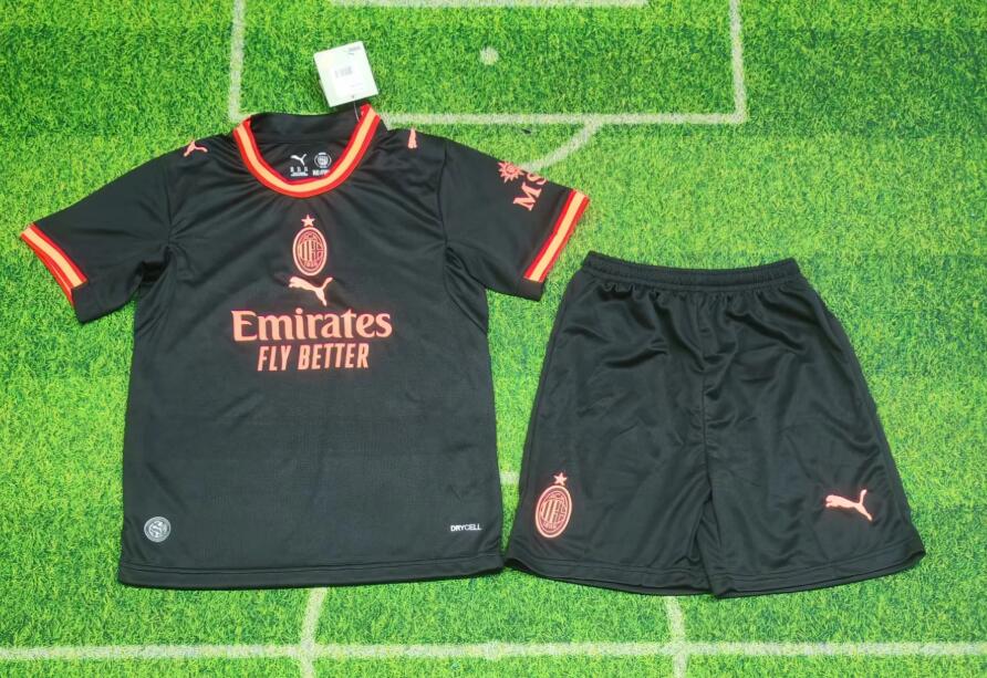 Kids-AC Milan 26/27 Third Black Soccer Jersey